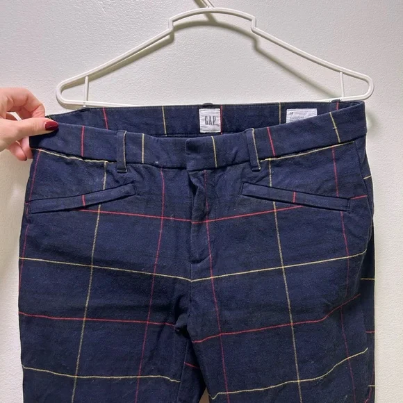 Navy Plaid Gap Dress Pants (Regular length) - Picture 4 of 9
